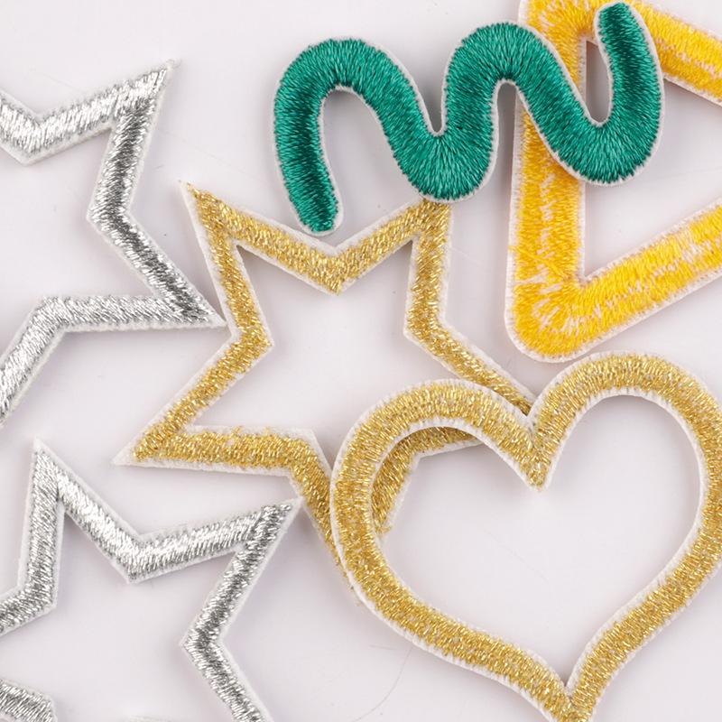 Korean DIY Embroidered Star Self-Adhesive Patch - Clothing Accessory