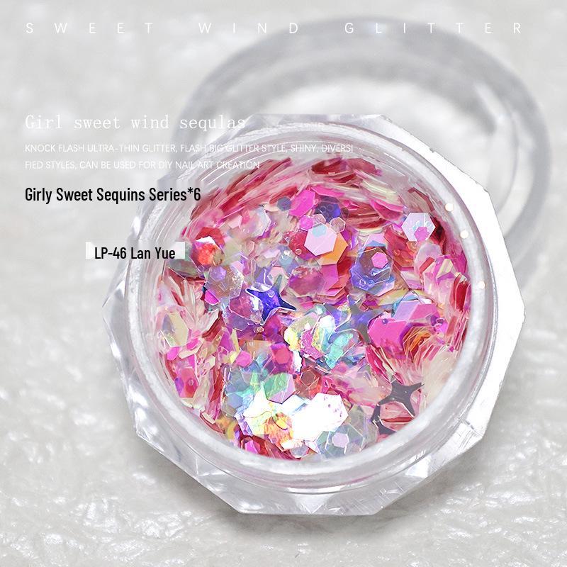 Sweet Glitter Nail Art: Hexagon Sequins Mix
