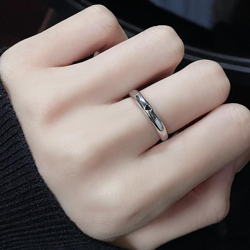 Cold Wind, Niche Design, Enamel Chain, Zircon, French Personality, Advanced Sense, Open Ring, Female