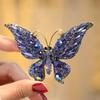 Exquisite European & American Crystal Butterfly Brooch Pin with Classic Shoe Buckle Design