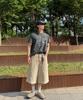 QUTON Patterned Pigment Oversized Short Sleeve T-Shirt