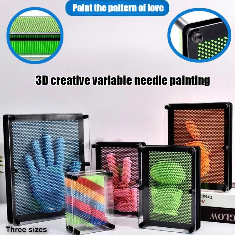 3D Art Needle Clone Face Shape Clone Shape Pin Model Palm Model Decoration Needle Board Sculptures Painting Carving Pinart Gift