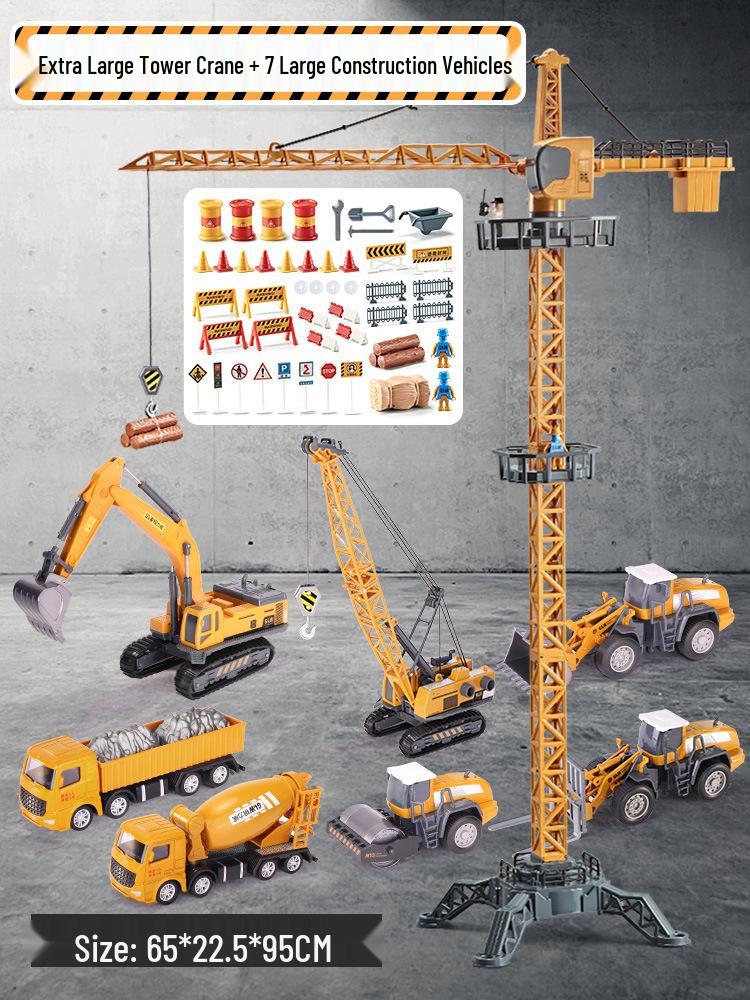 Extra Large Alloy Toy Construction Crane for Kids, Age 6+