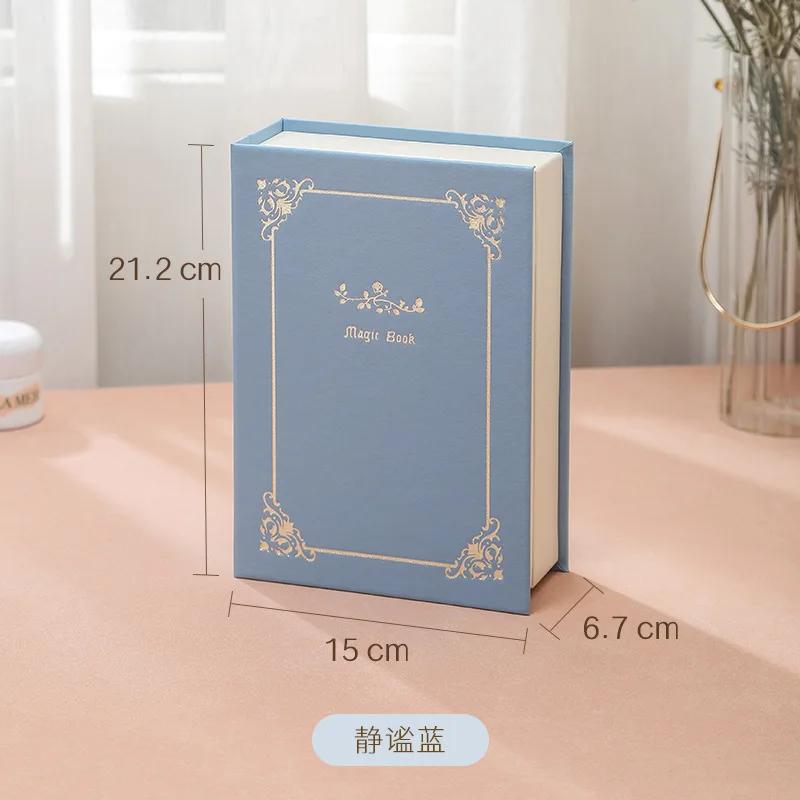 Vintage Flip Cover Book Shaped Jewelry Box for Earrings Ring Storage Holder Leather Travel Home Portable Jewelry Organizer Decor