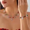 Christmas Bell Pendant Necklace And Bracelet With Alloy Material For Holiday Gift And Celebrations