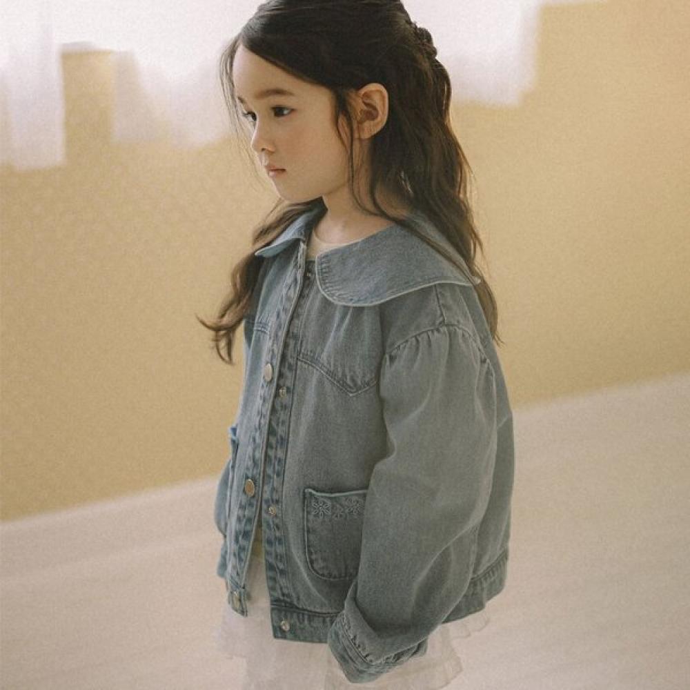 Little Ground Denim Jacket With Pocket Embroidery  76122 112 01 BLUE/130