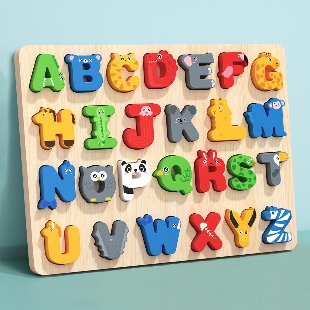 Cpc Ce Children'S Numbers Alphabet Puzzle Kindergarten Educational Early Education Numbers Shape Cognition Puzzle Wooden Toys