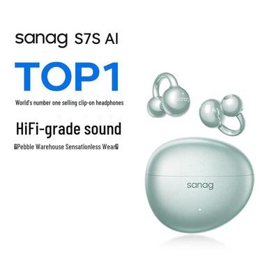 SANAG S7S Open-Ear Bone Conduction Ear Clip Headphones