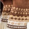 Soft Winter Knitted Gloves Fair Island Style Women Cycling Mittens Printed Wool Gloves  Girls