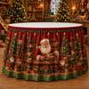 Festive Table Shield with Santa Skirt 70.9×29.5 Events Christmas for Holiday Inch Apron Gnome Reindeer