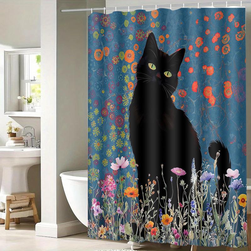 

Blue Dragonfly Washable Dirt-Resistant Shower Curtain Shower Head Waterproof Polyester Bath Curtain For Home Decor Accessories W60H190(CM)-1 Pcs