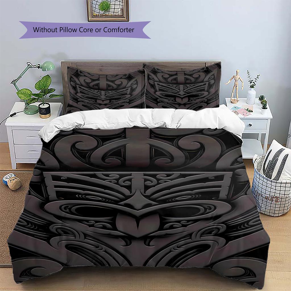 Biancheria da letto con motivo New Zealand Warriors, Set piumone Copripiumone Federa Regalo di Compleanno per la Casa (1 * copripiumino + 2 * federa, senza nucleo)