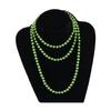 8Mm glass imitation pearl necklace women's simple knotted multi-layer long sweater chain clothing accessories