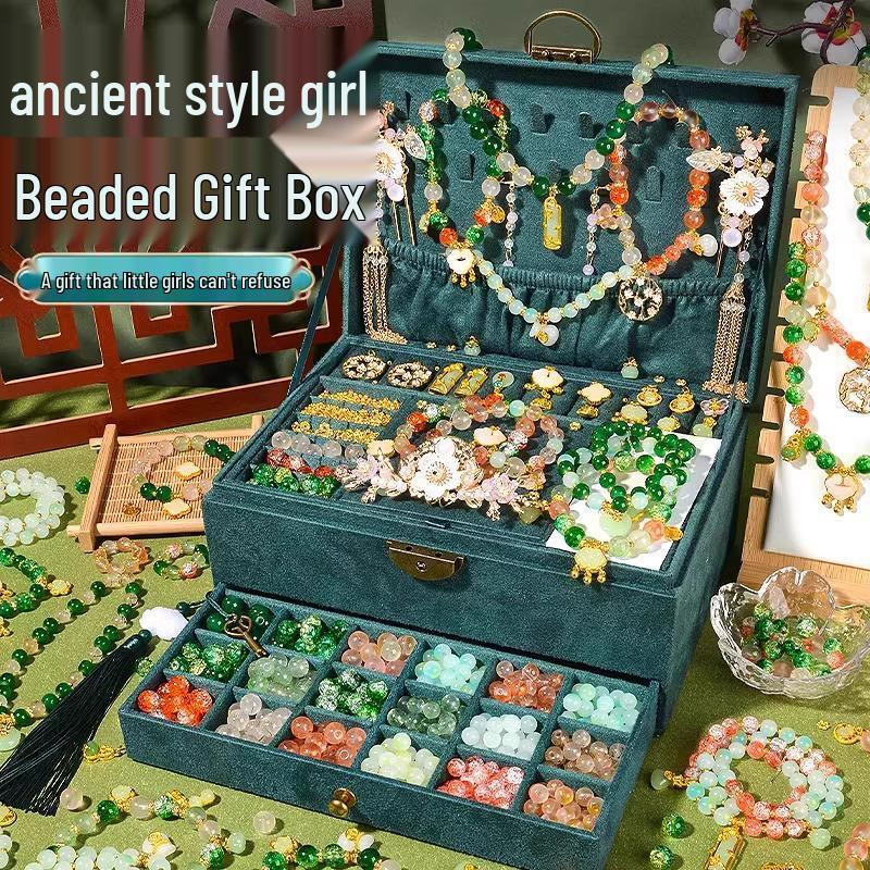 

Children s Handcrafted Glass Bead Bracelet DIY Kit - Ancient Style Jewelry Gift