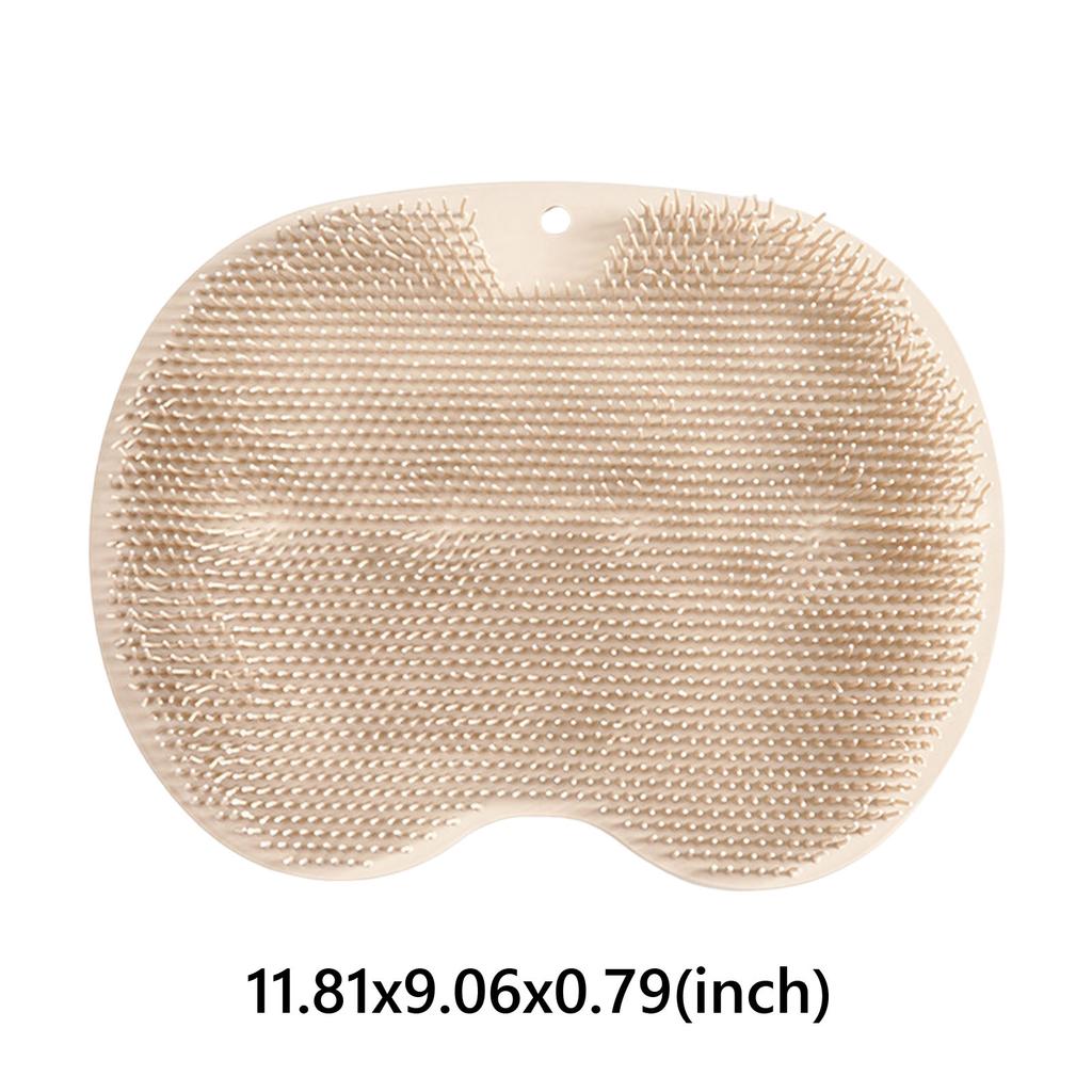 Silicone Massage Foot Cleaner Pad with Suction Cups Multi-Surface Silicone Bath Mat 11.81x9.06inch for Exfoliating Massaging