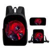 Deadpool 3pcs Student School Bag Backpack Lunch Bags Pencil Case Gifts Kids