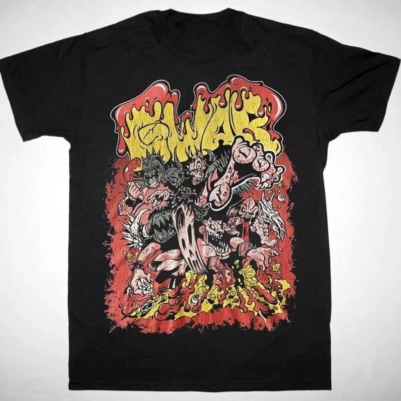 

Gwar Tour 1984 T- Shirt Short Sleeve Cotton Black Men Full Size S to 5XL Unisex T-Shirt S