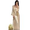 2025 Women's Summer V-Neck Ice Silk Nightgown: Elegant High-End Homewear