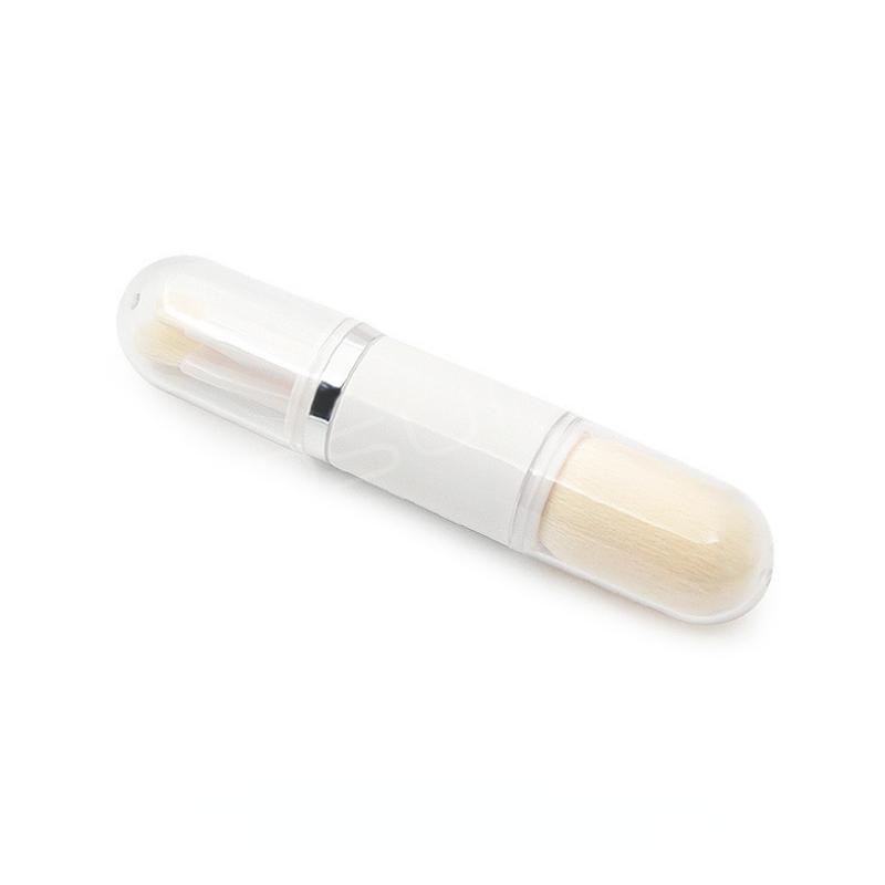 4-in-1 Portable Makeup Brush Set with PVC Cover for Mini Powder and Eye Brush
