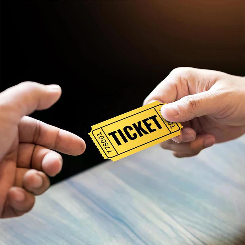 1000 Stück bunte, abreißbare Tombola-Tickets, Doppelrollen, Eintrittskarten, Spieltickets für Veranstaltungen, Karneval, Eintrittsklassen-Belohnungen