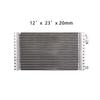 Universal Aluminum Radiator Parallel Flow Condenser 12" X 23" X 20mm for Classic Muscle Car Street Hot Rod Truck