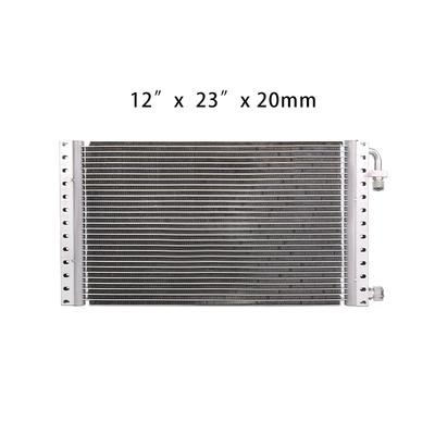 Universal A/C Aluminum Radiator Condenser 12x23x20mm High-Cooling for Car Street Rod Truck Air Conditioning