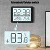 Magnetische Hänge-Digitaluhr mit Innenraumtemperatur- und Luftfeuchtigkeitsanzeige Großer LCD-Bildschirm für Schreibtisch, Wand, Kühlschrank