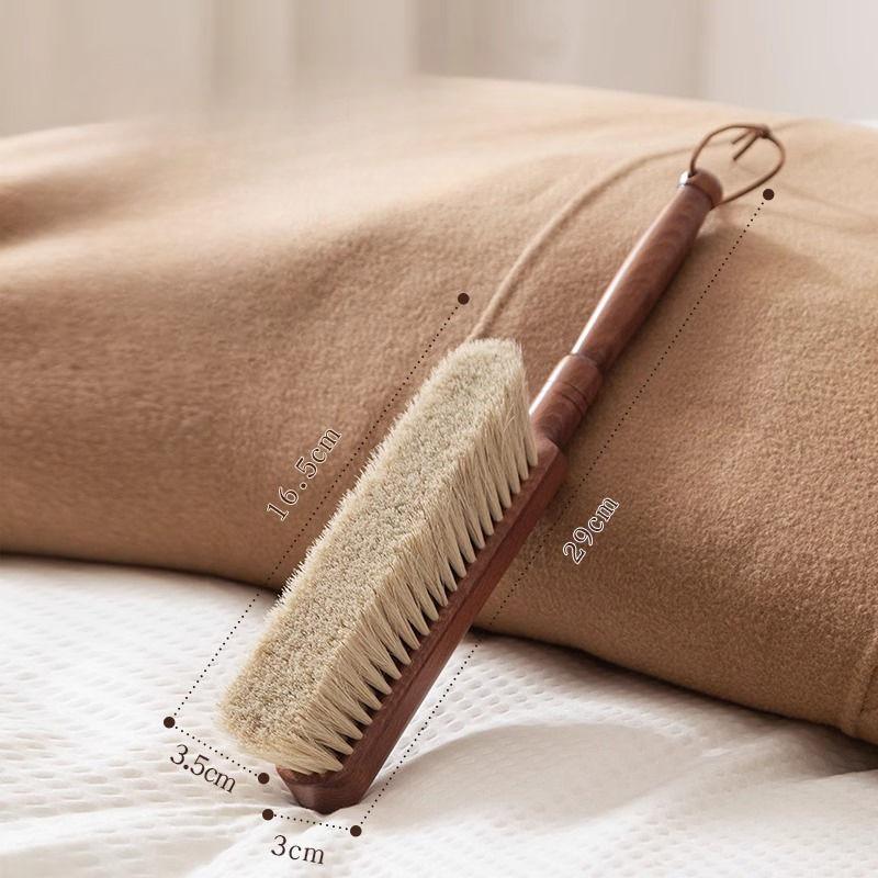 

Horsehair Dusting Brush Solid Wood Soft-Bristle Cleaning Brush Household Bedding Brush Home Cleaning Tool