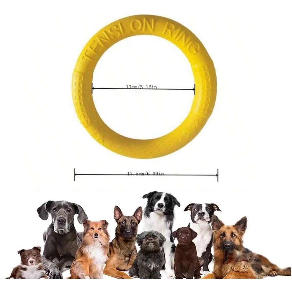 Dog Toys Pet Flying Disk Training Ring Puller Anti-Bite Floating Interactive Supplies Dog Toys Aggressive Chewing Toy L