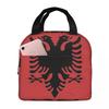 Albania Flag Insulated Lunch Bag for Kids School Cooler Thermal Food Box Tote Leakproof Lunch Boxes Container