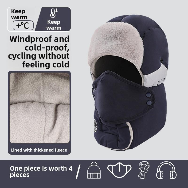 Winter Hat Men Women Waterproof Warm Windproof Fleece Cap For Outdoor Activities