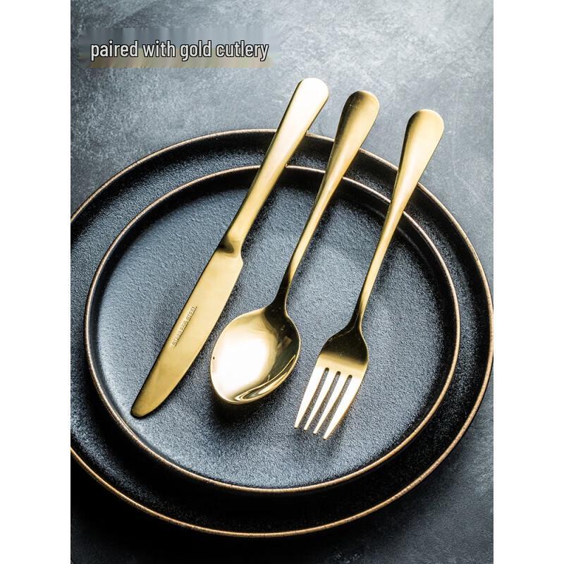 Frosted Black Melamine Dinner Plate