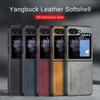 Sheepskin Leather Phone Cover For Samsung Galaxy Z Flip6 Case TPU Soft Frame Camera Protection Shell Samung ZFlip6 Z Flip 6 5 4