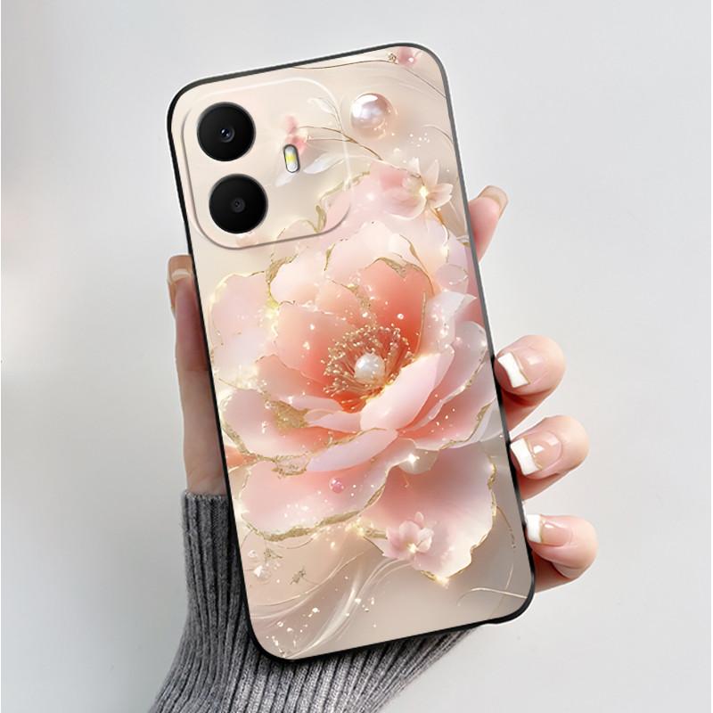 For TCL K70 4G 5G Case Luxury Fashion Butterfly Flower Black Soft Silicone Bumper Cover for TCL K70 Power T522A T522E Phone Case