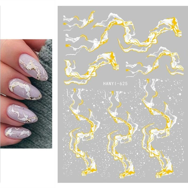 Zurück Kleber Aufkleber 3D Nagel Aufkleber Schwarz Weiß Geometrische Zeichnungen Designs Nagel Aufkleber Dekoration Für Nail Art Schönheit