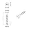 Confirmat Screws 12 pcs Silver Ø7 x 58 mm Metal