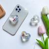 Xiaoqing Fresh Wind Japanese Transparent Love Mobile Phone Holder Back Sticker Airbag Retractable Desktop Watching Drama Artifact Female