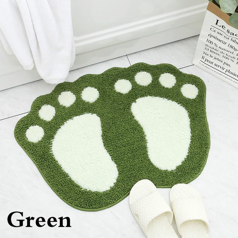 Cute Flocking Carpet  Door Mat Carpet Floor Rug Anti Slip Bathroom Rug Foot Pad