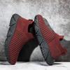Fashion Men's Breathable Sports Shoes, Anti Slip Socks, Foot Stomping Slope Heels, Outdoor Mesh Black Running and Jogging Shoes