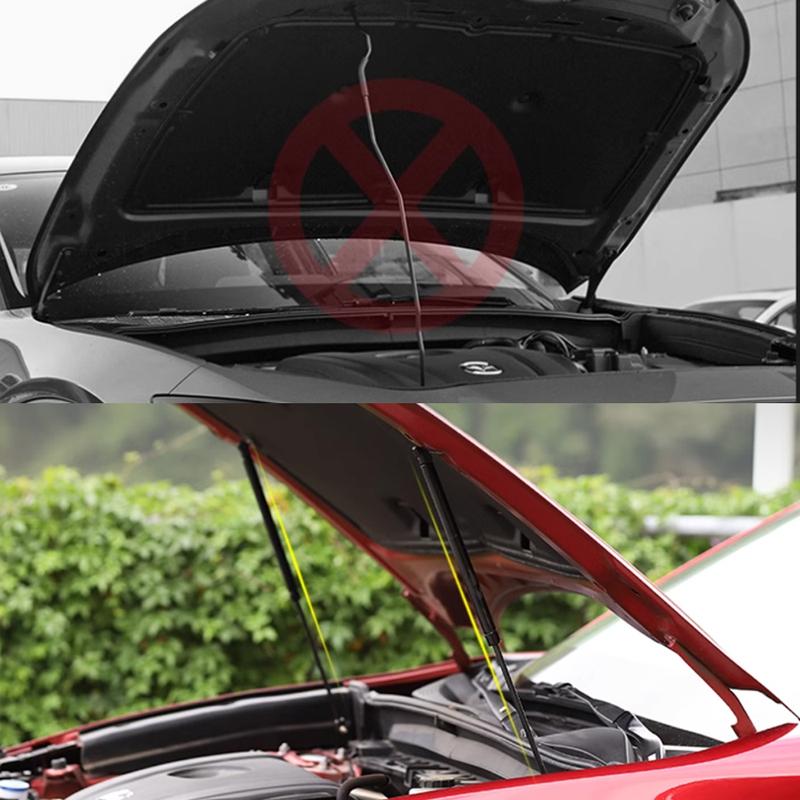 1 Set Gas Struts For Karry K50 2015-2017 Front Hood Bonnet Modify Lift Support Damper Shock Absorber Carbon Fiber Prop Rods