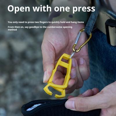 Outdoor Glove Clip with Carabiner Heavy Duty Hands-Free Multifunction Camping Hiking Work Glove