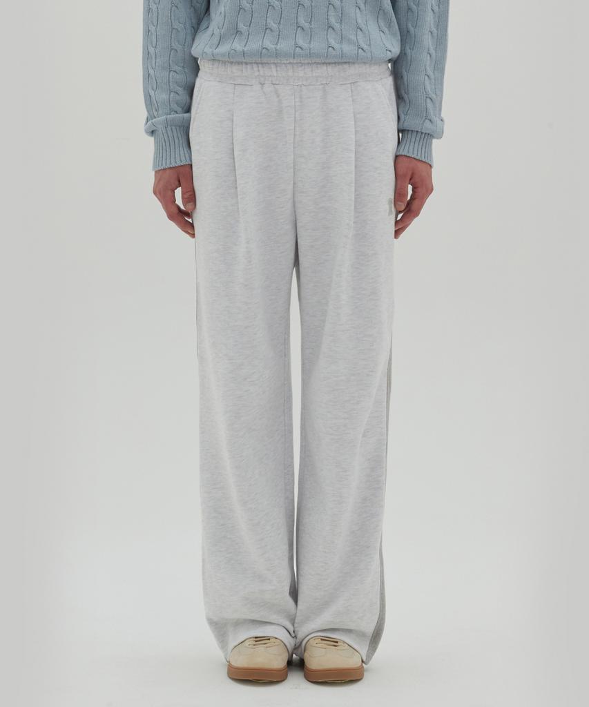 Sekeonmonollogeu Keyhole Side Contrast Wide Sweatpants Light Gray_Sept022Lgray