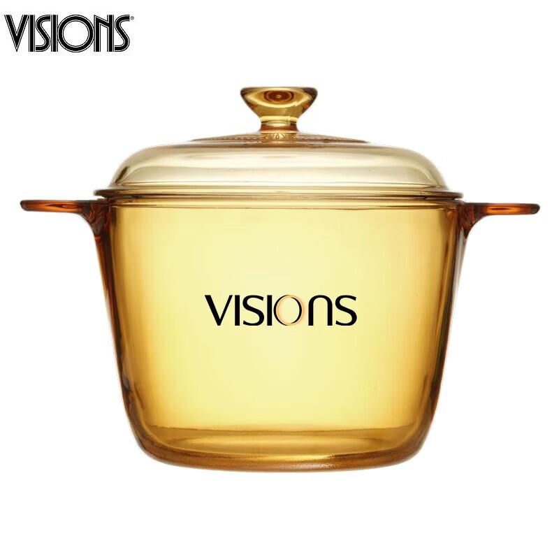 VISIONS Corning 3.5L High-Temp Glass Stew Pot
