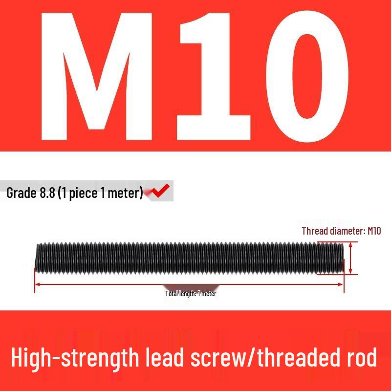 High-Strength Full Thread Screws and Rods: 8.8, 10.9, 12.9 Grade