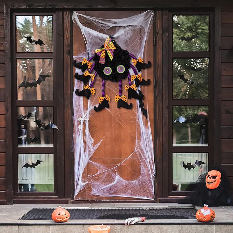 Kreativer Halloween Spinnen Stoff Türhänger Mit Einzigartigem Vielbeinigem Design Für Festliche Dekoration