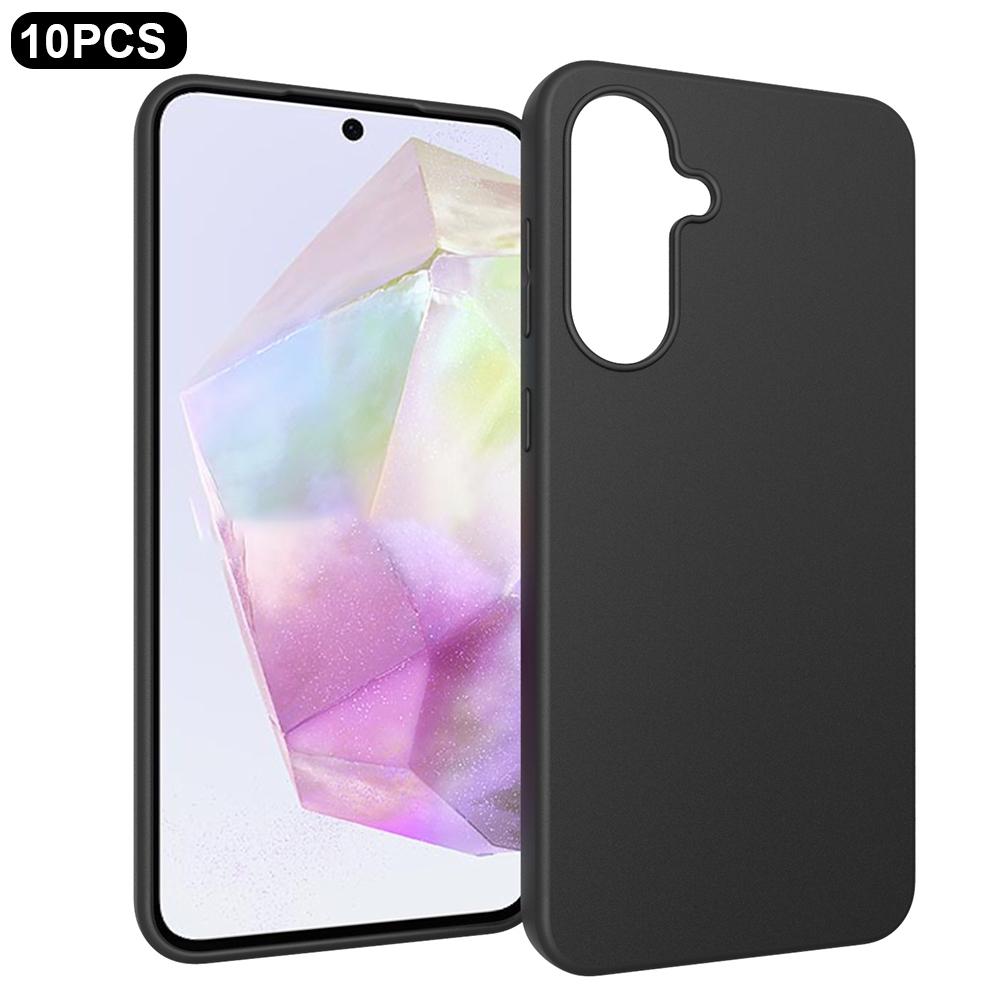 

10Pcs/Pack For Samsung Galaxy A36 5G Case Anti-Fingerprint Soft TPU Protective Cover Black