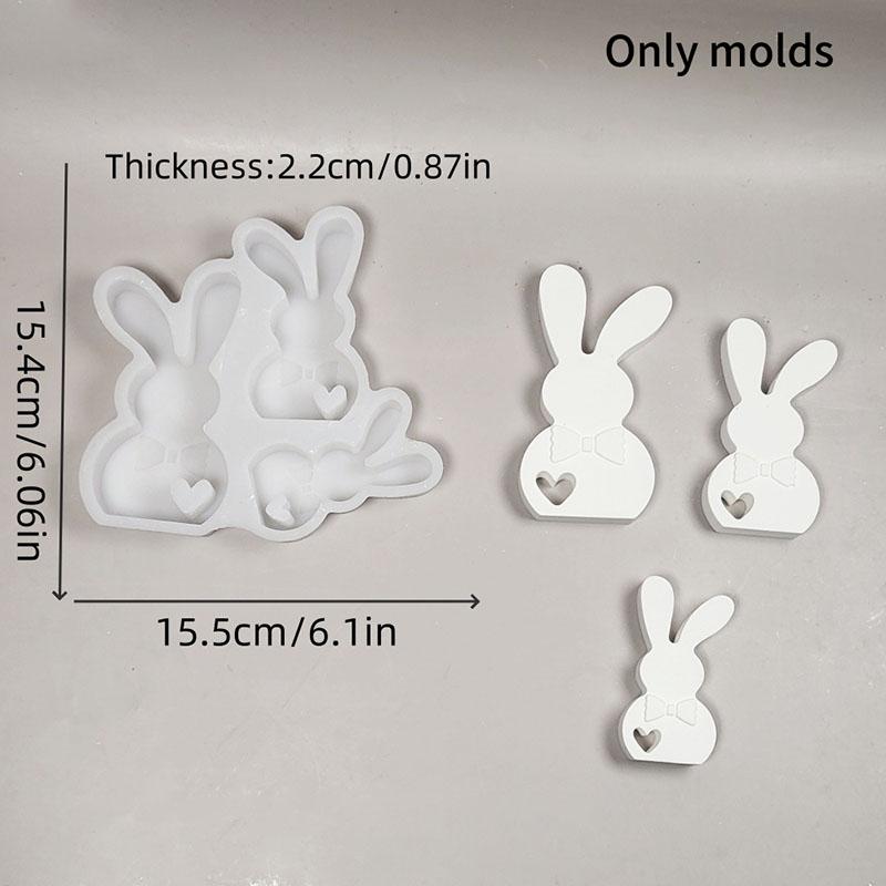 Resin Casting Molds Wobbly-Ear Rabbit 3D decorative silicone mold DIY candle silicone mold gypsum decorative silicone mold home