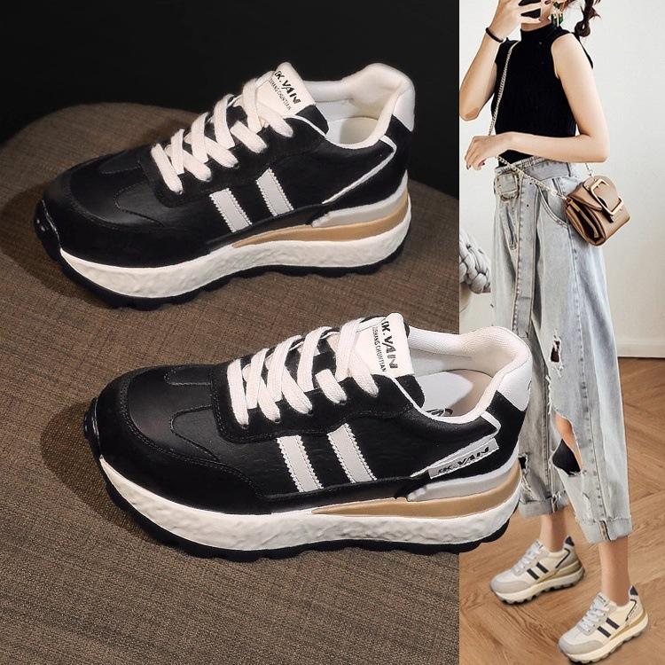 Inner height increase dad shoes women's autumn new 2025 super fire breathable leisure sports thick-soled Forrest Gump shoes Xiaobai summer