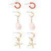 Fresh and Fashionable Summer Marine Life Earrings Set Casual Daily Simple Versatile Women's Earrings
