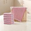 Absorbent Hand Towels Quick Drying Kitchen Dishcloths Set Checkered Decorative Towels for Kitchen Drying